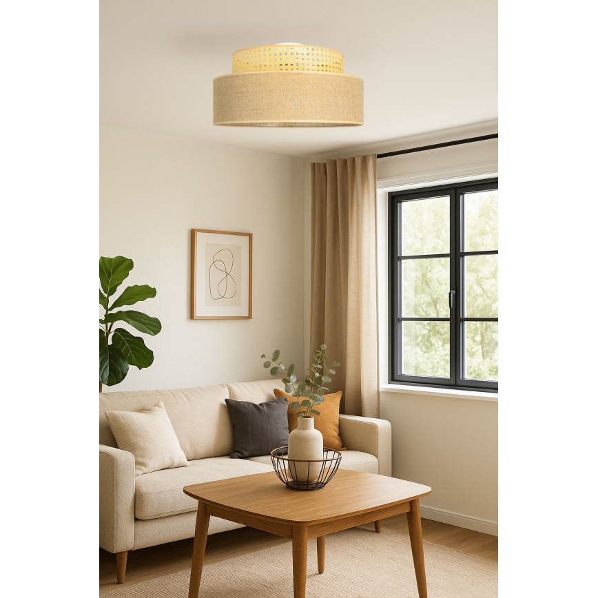 Stropné svietidlo BOHO 1xE27/60W/230V ratan