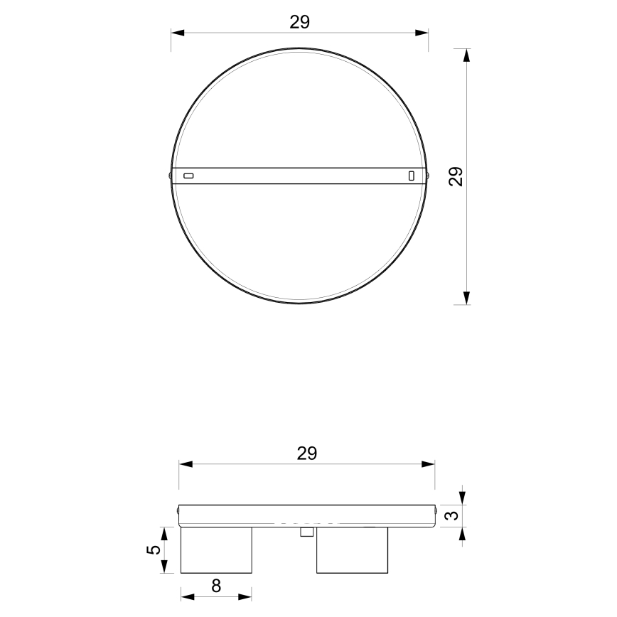 Stropné svietidlo DIXIE 3xGX53/11W/230V ružová