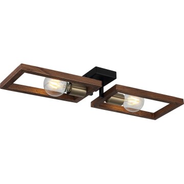 Stropné svietidlo ERA 2xE27/40W/230V hnedá