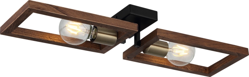 Stropné svietidlo ERA 2xE27/40W/230V hnedá