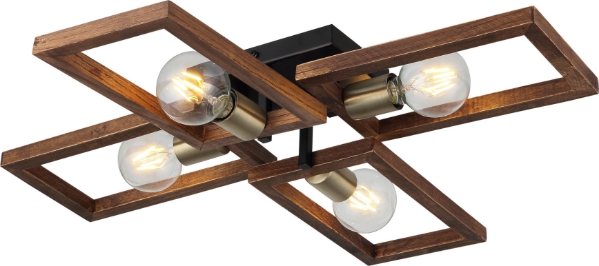 Stropné svietidlo ERA 4xE27/40W/230V hnedá