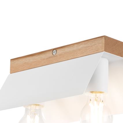 Stropné svietidlo ESME 2xE27/15W/230V biela/dub