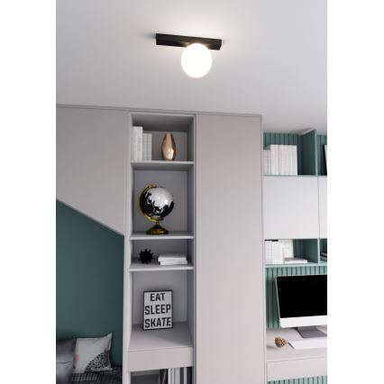 Stropné svietidlo FIT 1xE14/10W/230V čierna/biela