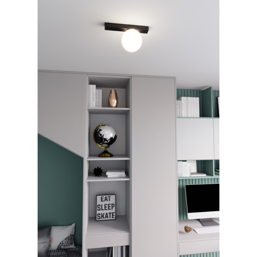 Stropné svietidlo FIT 1xE14/10W/230V čierna/biela