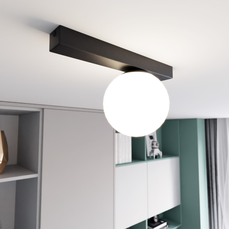 Stropné svietidlo FIT 1xE14/10W/230V čierna/biela