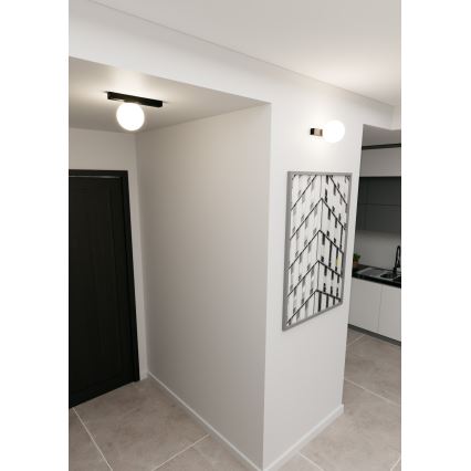 Stropné svietidlo FIT 1xE14/10W/230V čierna/biela