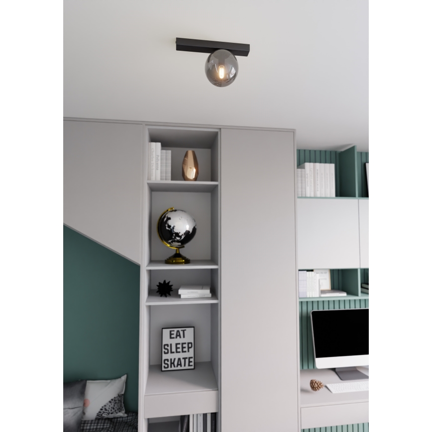 Stropné svietidlo FIT 1xE14/10W/230V čierna/šedá