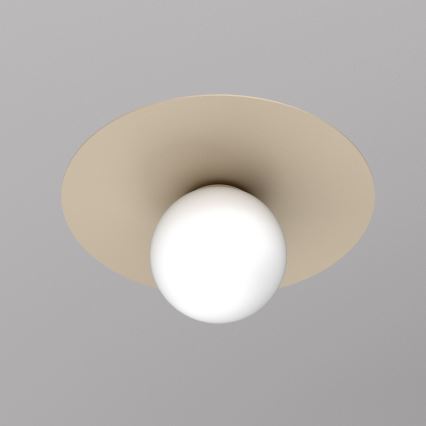 Stropné svietidlo FLAT 1xE27/15W/230V, priemer 35 cm, béžové