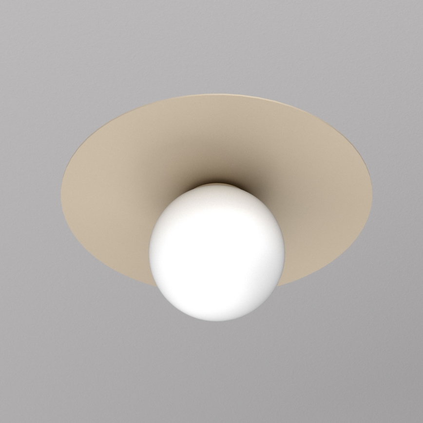 Stropné svietidlo FLAT 1xE27/15W/230V, priemer 35 cm, béžové