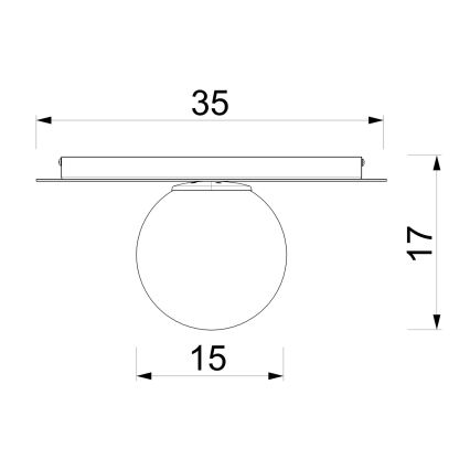 Stropné svietidlo FLAT 1xE27/15W/230V, priemer 35 cm, béžové