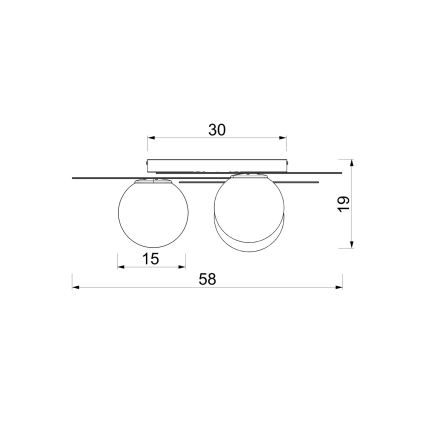 Stropné svietidlo FLAT 3xE27/15W/230V 55x60 cm zlaté