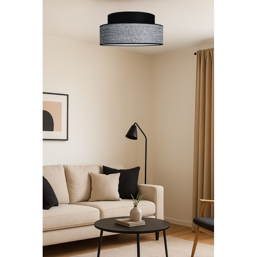 Stropné svietidlo GRACE 1xE27/60W/230V čierna/šedá