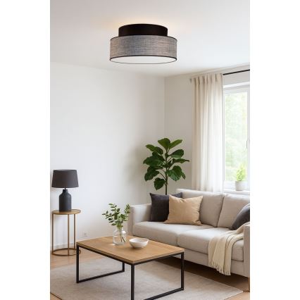 Stropné svietidlo GRACE 1xE27/60W/230V čierna/šedá