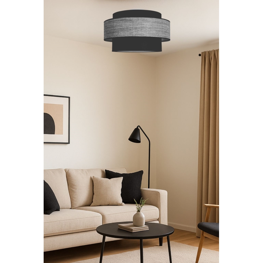 Stropné svietidlo GRACE 1xE27/60W/230V čierna/šedá