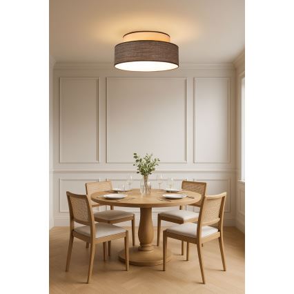 Stropné svietidlo GRACE 1xE27/60W/230V krémová/hnedá