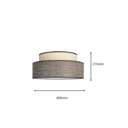 Stropné svietidlo GRACE 1xE27/60W/230V krémová/hnedá