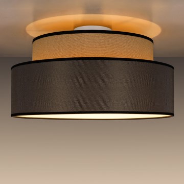 Stropné svietidlo GRACE 1xE27/60W/230V pr. 40 cm béžová/hnedá