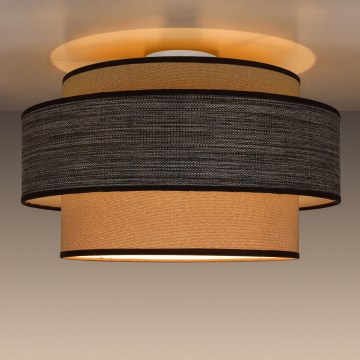 Stropné svietidlo GRACE 1xE27/60W/230V pr. 40 cm béžová/hnedá