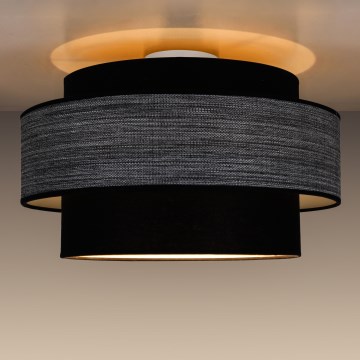 Stropné svietidlo GRACE 1xE27/60W/230V pr. 40 cm čierna/šedá