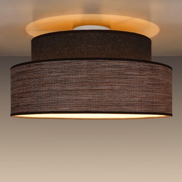 Stropné svietidlo GRACE 1xE27/60W/230V pr. 40 cm hnedá/béžová