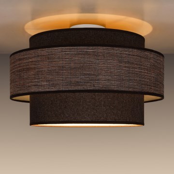 Stropné svietidlo GRACE 1xE27/60W/230V pr. 40 cm hnedá/béžová