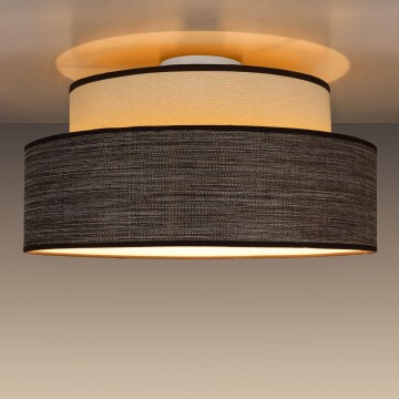 Stropné svietidlo GRACE 1xE27/60W/230V pr. 40 cm krémová/hnedá