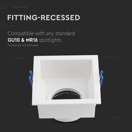 Stropné svietidlo GU10 9x9 cm biela