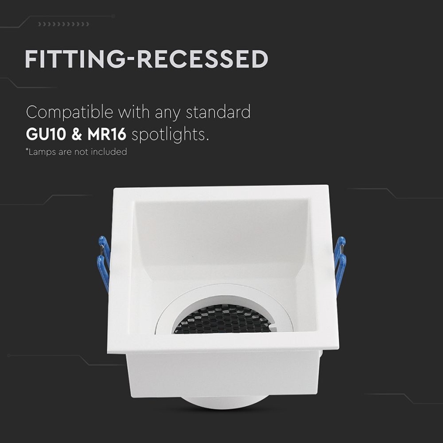 Stropné svietidlo GU10 9x9 cm biela