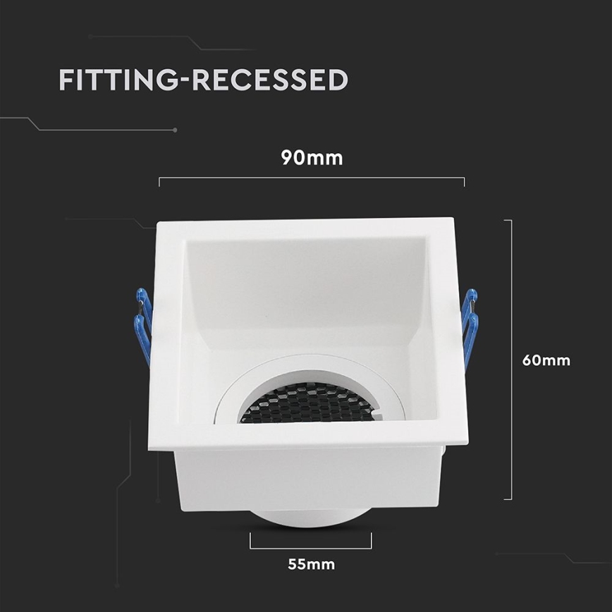 Stropné svietidlo GU10 9x9 cm biela