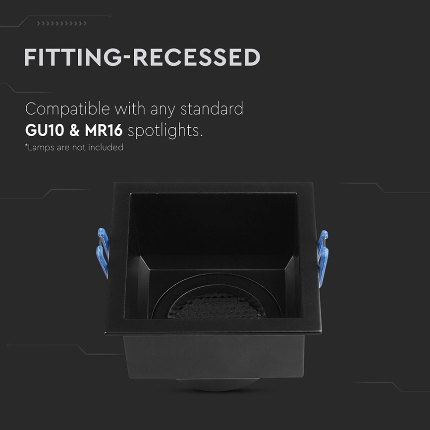 Stropné svietidlo GU10 9x9 cm čierne