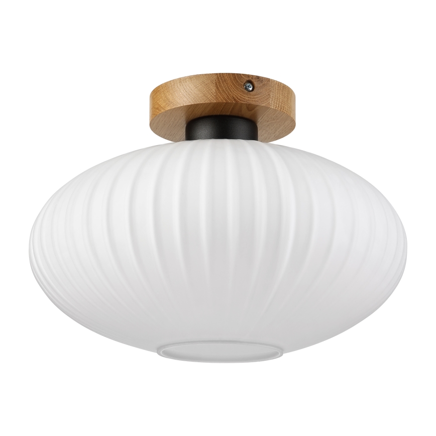 Stropné svietidlo HARMA WOOD 1xE27/15W/230V dub/biela pr. 30 cm