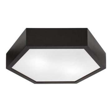 Stropné svietidlo HEX 2xE27/60W/230V pr. 43 cm borovica wenge