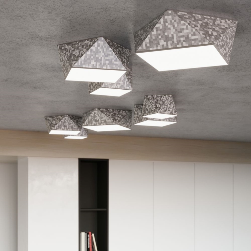 Stropné svietidlo HEXA 2xE27/60W/230V strieborná
