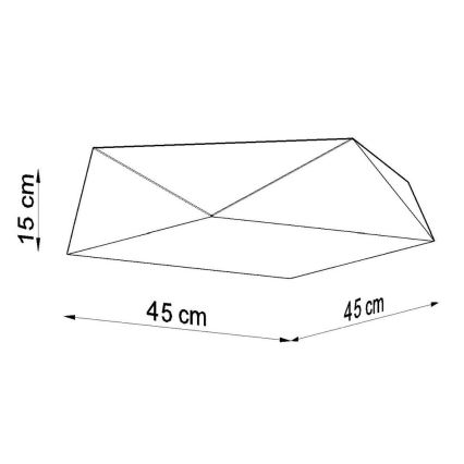 Stropné svietidlo HEXA 3xE27/60W/230V strieborná