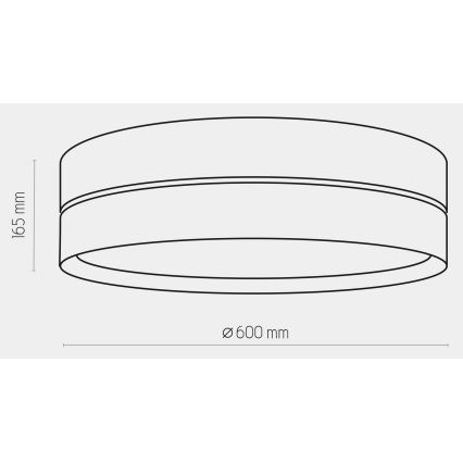 Stropné svietidlo HILTON 4xE27/15W/230V pr. 60 cm biela/chróm