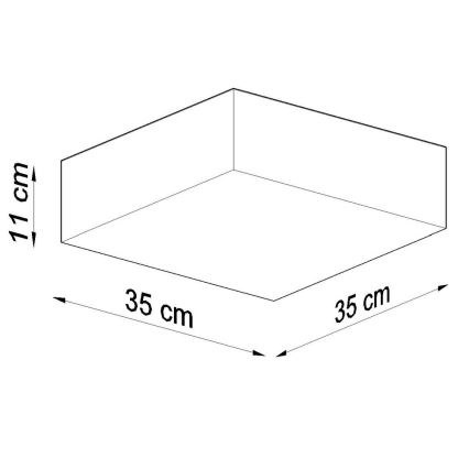 Stropné svietidlo HORUS 35 2xE27/60W/230V šedá