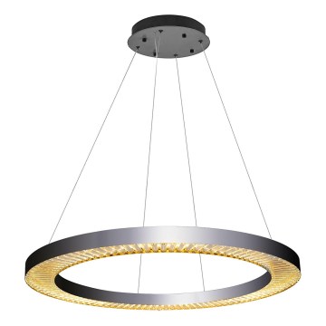 Stropné svietidlo JESI LED/90W/230V 3000K pr. 100 cm strieborné na lanách