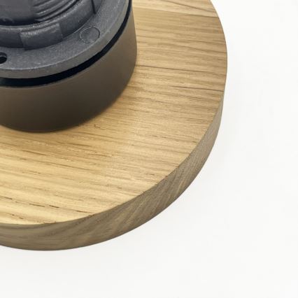 Stropné svietidlo JULL WOOD 1xE27/15W/230V dub/čiré pr. 34 cm