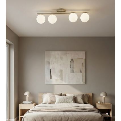 Stropné svietidlo KAIRO 4×E14/10W/230V béžové