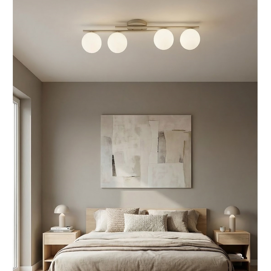 Stropné svietidlo KAIRO 4×E14/10W/230V béžové