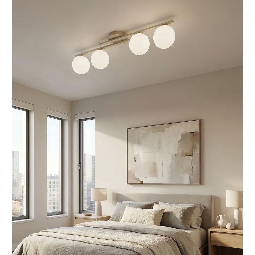 Stropné svietidlo KAIRO 4×E14/10W/230V béžové