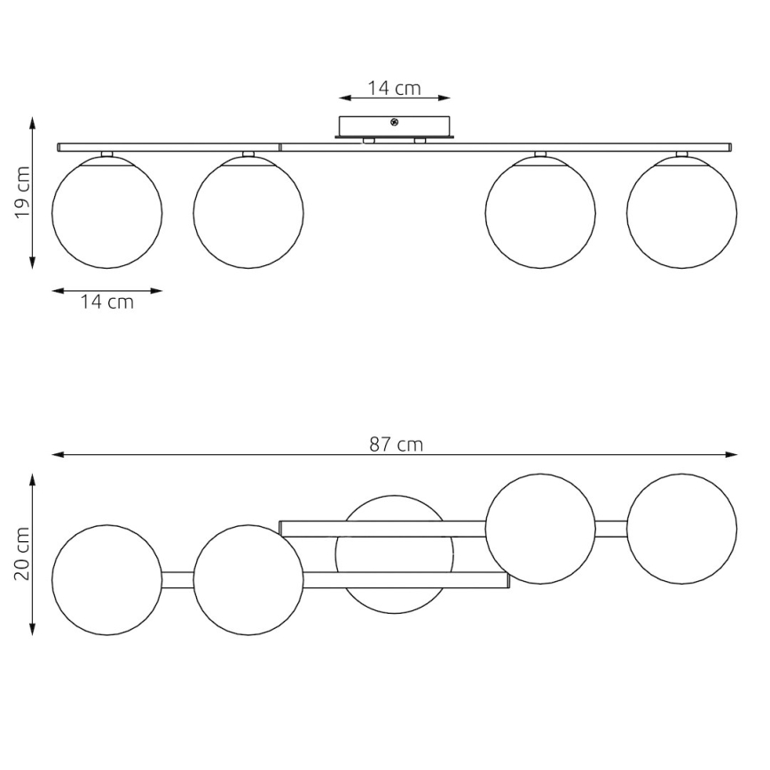 Stropné svietidlo KAIRO 4×E14/10W/230V béžové