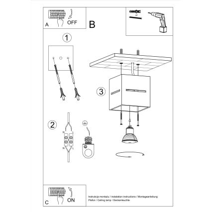 Stropné svietidlo LOBO 1xG9/40W/230V čierna