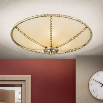 Stropné svietidlo MAURO 3xE27/60W/230V priemer 42 cm bronzové