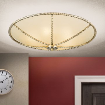 Stropné svietidlo MAURO 5xE27/60W/230V pr. 56 cm bronz