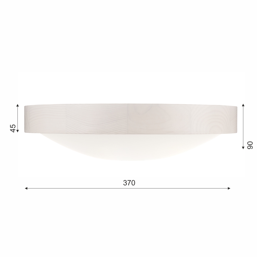 Stropné svietidlo MEDA 2xE27/60W/230V borovica - FSC certifikované