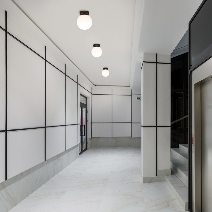 Stropné svietidlo MOONLIGHT 1xE27/15W/230V pr. 16 cm čierne