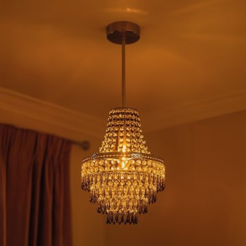 Stropné svietidlo na tyči GEMMA 1xE27/60W/230V, priemer 23 cm