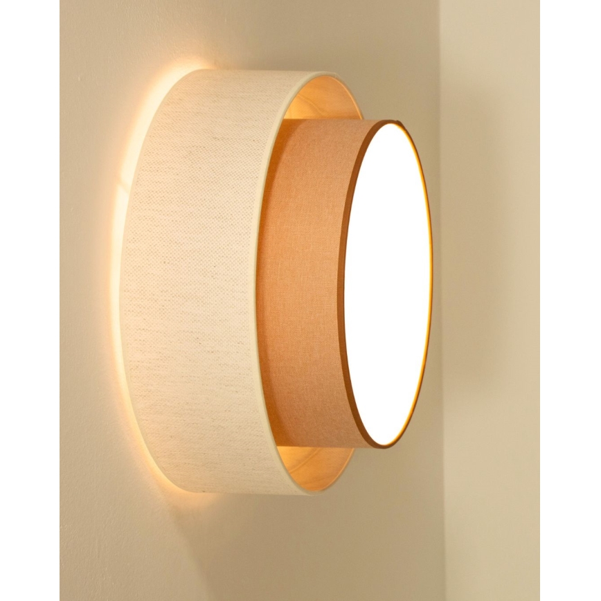 Stropné svietidlo NATIA 1xE27/60W/230V pr. 45 cm biela/hnedá