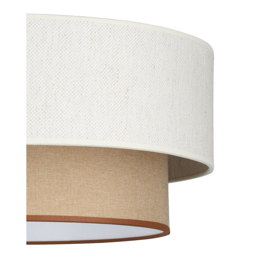 Stropné svietidlo NATIA 1xE27/60W/230V pr. 45 cm biela/hnedá